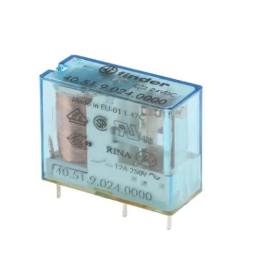 Finder 40.51.9.024.0000 24VDC 10A Tek Kontak Röle