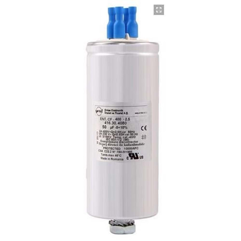 ENT.CF-400-1,67 Entes Tek Fazlı Kondansatör