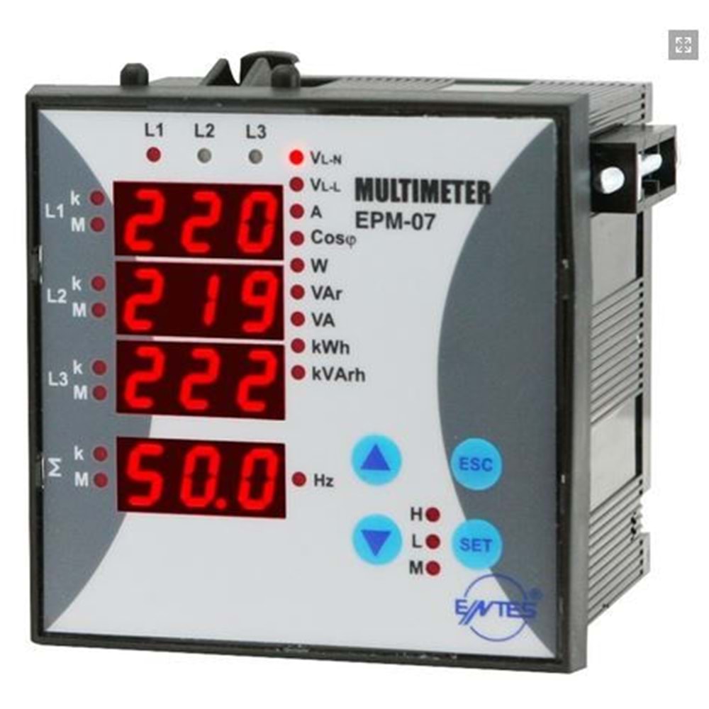 EPM-07-96 LED Şebeke Analizörü