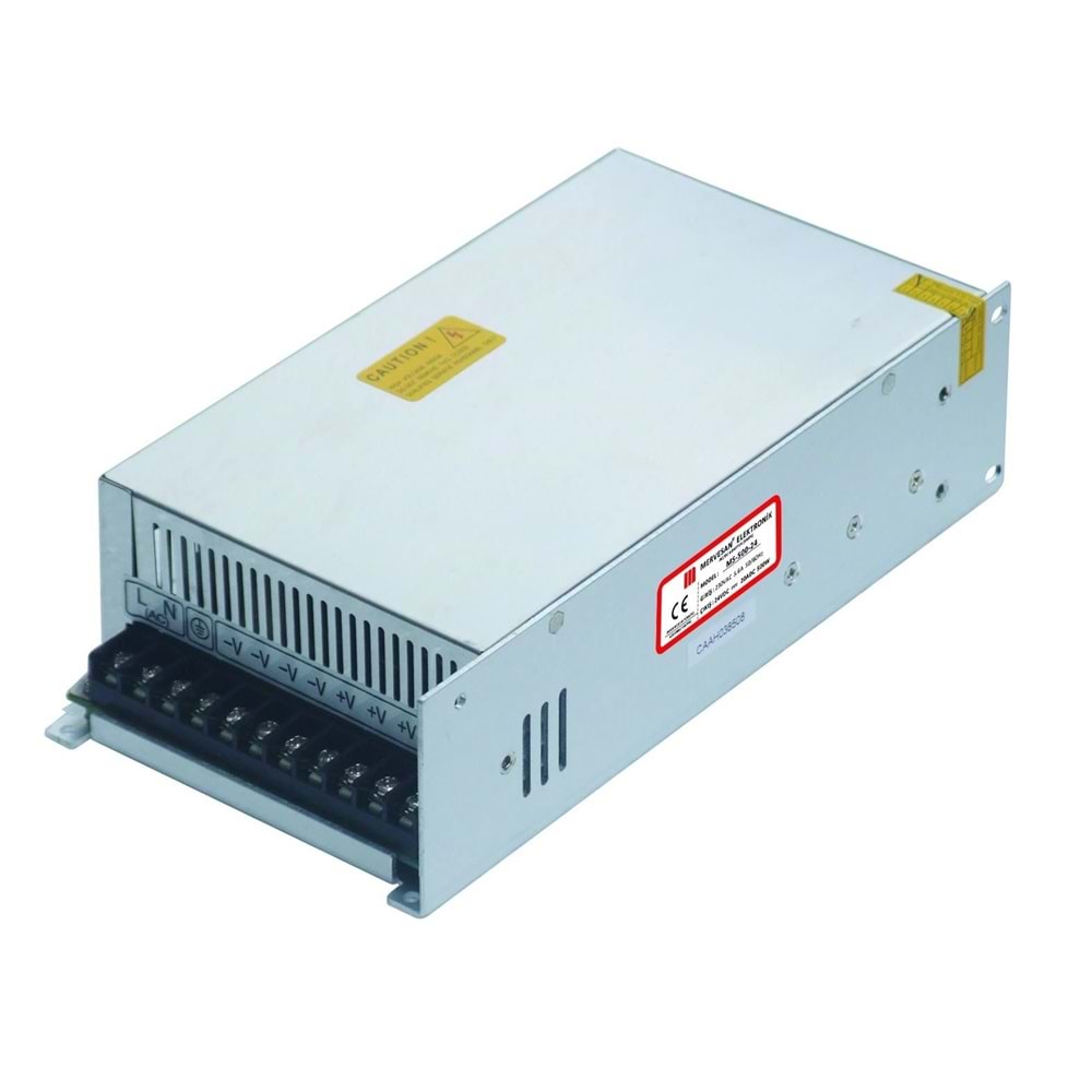 Mervesan MT-500-24 24VDC 20A Metal Kasa Güç Kaynağı