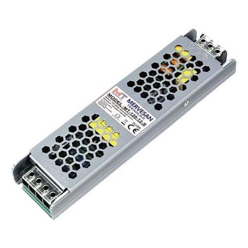 Mervesan MT-120-12-S 12VDC 10A Slim Metal Kasa Güç Kaynağı