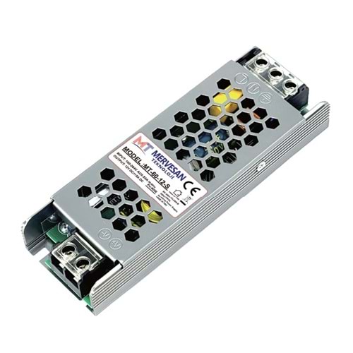 Mervesan MT-60-24-S 24VDC 2,5A Slim Metal Kasa Güç Kaynağı