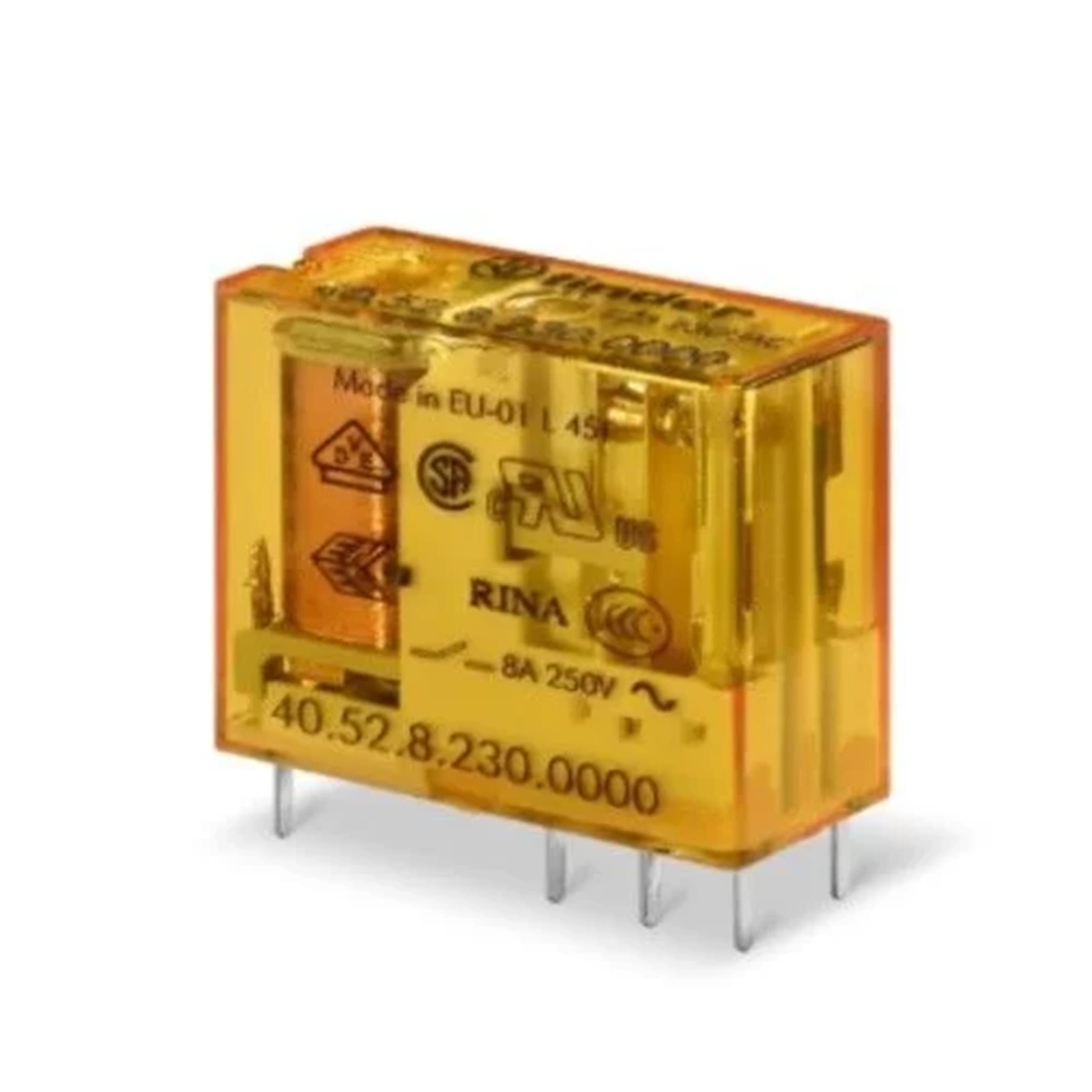 Finder 40.52.8.230.0000 230VAC 8A Çift Kontak Röle