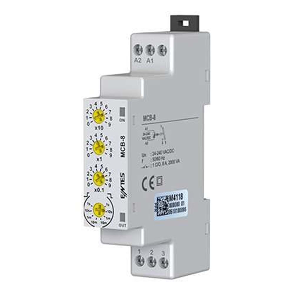 MCB-8 0,1 sn - 999 dk Zaman Rölesi